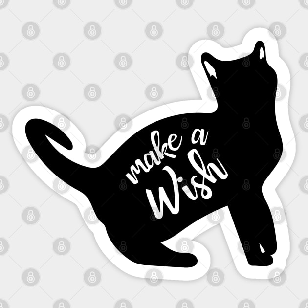 Make a wish cat Sticker by Peach Lily Rainbow